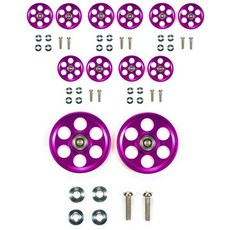 TAMIYA HG 輕量級 19mm 鋁製軸承滾子 95539, 淺紫色, 6套