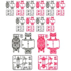 TAMIYA MS 機箱 2件套 95235, 銀色, 粉色, 6套