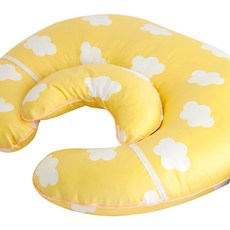 babyQ 哺乳枕+抱枕, 黃色(雲朵)
