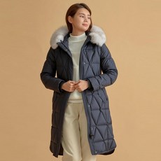 헤지스골프 여성용 럭셔리 퍼 구스 다운코트 HWJU0D814N3