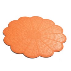 JHCompany圓形花朵浴室地墊, 橘子, 1個