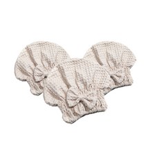 Ahope 鬆餅格紋蝴蝶結浴帽, 米色, 3個