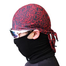 세컨윈드 냉감 스포츠 자전거 두건, 레터링레드, 1개