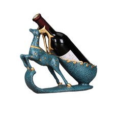 創意鹿拉雪橇陶瓷紅酒架 YT_RA159, 藍色, 1個