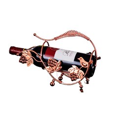 葡萄藤鐵製1格酒架 YT_RA194, 玫瑰金, 1個