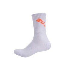 나인티플러스 하이터치 플러스 하프 삭스 19152, 백색 + 형광주황, 1개