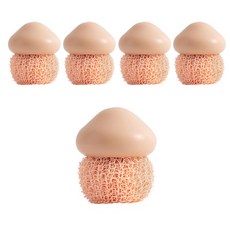 JCP五彩繽紛蘑菇海綿 珊瑚色, 5個