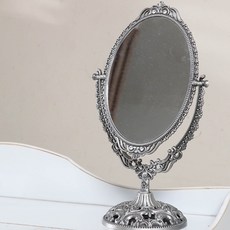 W101 古董立方體桌面鏡子 S, 灰色的