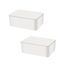 摩登極簡面紙盒 S, 白色, 2個