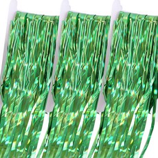 마켓에이 레이저 실크 홈파티 수술 커튼 1 x 4 m, 그린, 3개