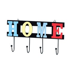 木質彩色字母設計牆面掛鉤, 1個, 家