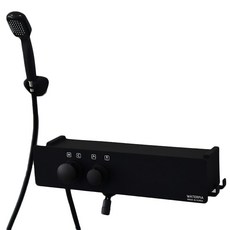 浴室層架型淋浴水龍頭, 1個, 黑色