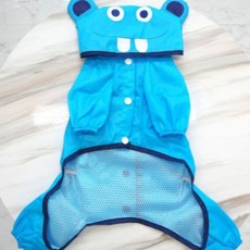 U&Pet 河馬角色狗狗雨衣, 藍色