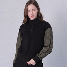 Cleveland GOLF 女式黃貂魚合身梭織袖彈力拉絨長袖 T恤 CGKWTS167