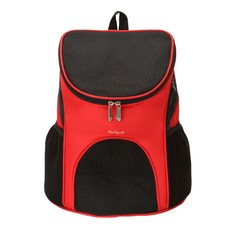 DING DONG PET 寵物Bloom網眼前背包, 紅色