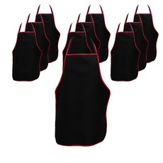 The Happy 顧客用頸掛式素色圍裙, 黑色, 10個