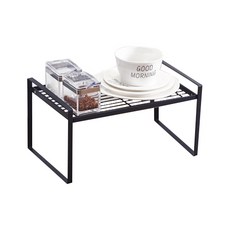 JCP簡約櫃子水槽收納架, 黑色, 1個