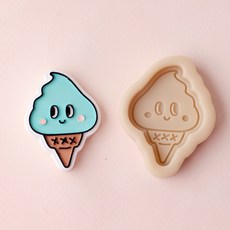 ANGLE THING 薄荷巧克力味冰淇淋矽膠模具 2入, 單一顏色