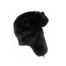 mr.golf 防寒兔毛帽子, 黑色的