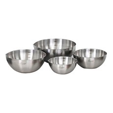 Kitchen-Art Fiancee不鏽鋼測量攪拌碗組 4入, 單色