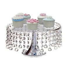 壓克力水晶珠裝飾蛋糕台 S號, 混色, 1個