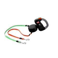 강아지 자동 더블리드줄, 블랙, 1개