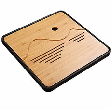 復古茶道茶竹托盤 M, 黑色, 1個