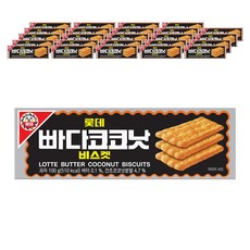 LOTTE 樂天 奶油椰子餅乾, 100g, 30盒