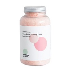nahthing project. 五感泡泡喜馬拉雅浴鹽 草莓&依蘭香 粉色款, 400g, 1罐