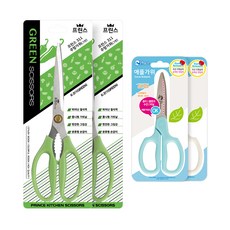 Peace Tools Prince 鋸齒廚房剪刀 311 + Apple 多用途剪刀 隨機出貨組合, 綠色, 2套