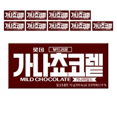 LOTTE 樂天 Chana巧克力, 70g, 10盒