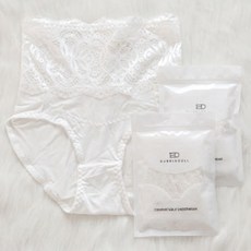 GLAM GONGGAM 遮肚萊賽爾纖維女性內褲3件組, D(白色 + 白色 + 白色)