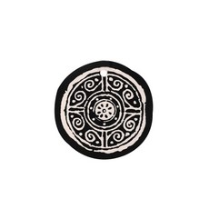 傳統圖樣包裝吊牌, 黑色, 100個