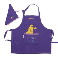 accent house 方便穿脫 Bubi 頸掛式兒童圍裙, 紫色, 1個