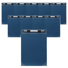 Munhwa Filing System 紙藍色標籤緊固件可連接剪貼板 F297-7, 10個, 藍色