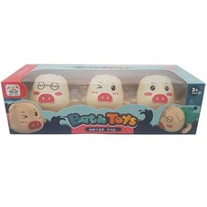 조이키즈 헤엄치는 아기돼지 삼형제 목욕놀이 완구, 혼합색상, 1개