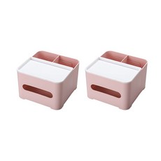 제이씨피 베이직 데스크탑 티슈 케이스 S 2p, 핑크