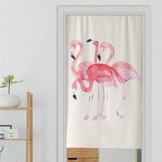 Vinterior 紅鶴熱帶風一體式隔間簾, TYPE 04