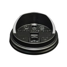 롱개폐 종이컵 리드 뚜껑 검정 지름 84mm, 10개, 100개입