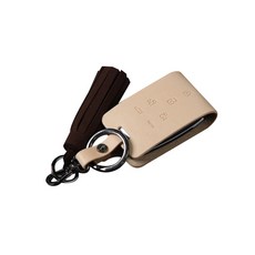 제렌폴 기아 스마트키 케이스, 테닝베이지(케이스) + 다크브라운(태슬), 기아 ZK01