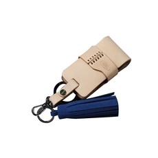 제렌폴 미니 스마트키 케이스, 카멜브라운(케이스) + 멜란지그레이(태슬), 미니 ZMN01