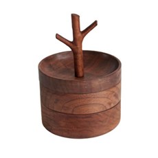 木質珠寶架收納 棕色, 1個