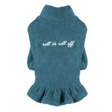 RORODOG 寵物款英文字母印花連身裙, 藍綠