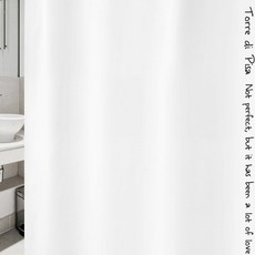 復古風格浴簾 vsc 21 1800*1880mm+不鏽鋼掛鉤 12入+白色掛桿組合, 1套