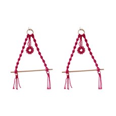 JCP 馬克拉姆繩編吊墜多功能支架, 玫瑰, 2個