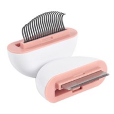 JCP寵物多功能梳子 圓形 9*9*3cm, 粉色的, 1個