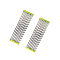 捲筒式多功能碗盤瀝水架 15桿 2入, 綠色