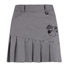 Luxgolf 女式細格紋褶襉裙褲 YD20W120