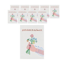 Here For You 插畫明信片, 10個, 混合顏色