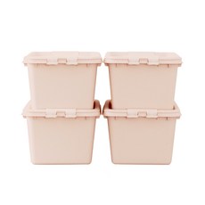 LIVING SOOP Ondo 收納箱, 4個, 陶土粉, 24L